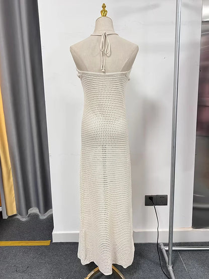 Elegantes Damen-Midikleid mit Rundhalsausschnitt und langen Ärmeln im Patchwork-Design mit Diamantenmuster
