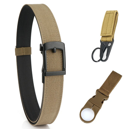 VATLY EDC Casual Gürtel Herren Nylon Rigid Military Automatik-Schnalle