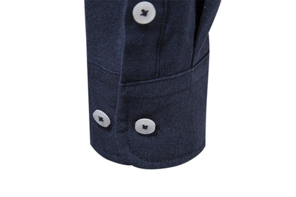 Herren Oxford Hemd aus Baumwolle mit langen Ärmeln für Casual-Look