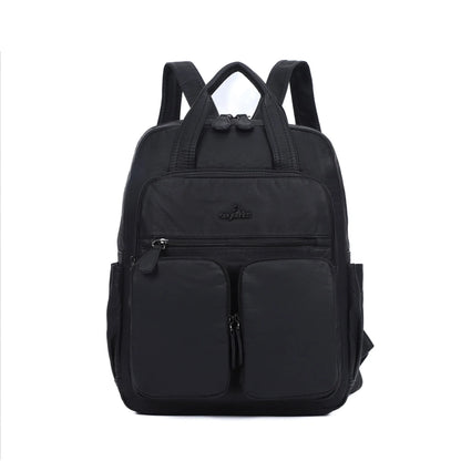 Damen-Schulrucksack Mit Mehrfachfächern Und Einfarbigem Design Für Schule Und Freizeit