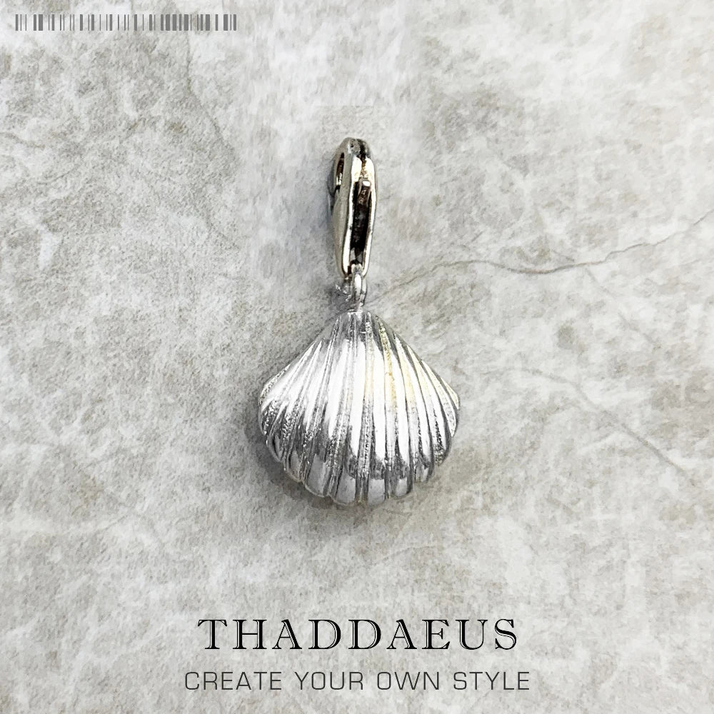 Damen-Charm-Anhaenger Muschel Strand aus Sterlingsilber