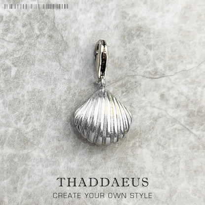 Damen-Charm-Anhaenger Muschel Strand aus Sterlingsilber