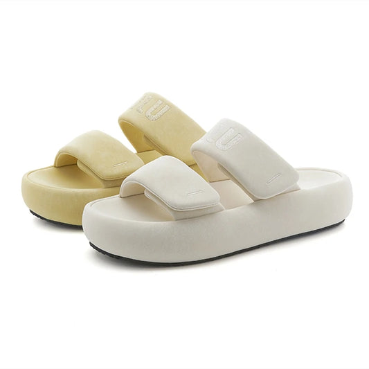 Damen Flip-Flops Plattform Strandschuhe Weich