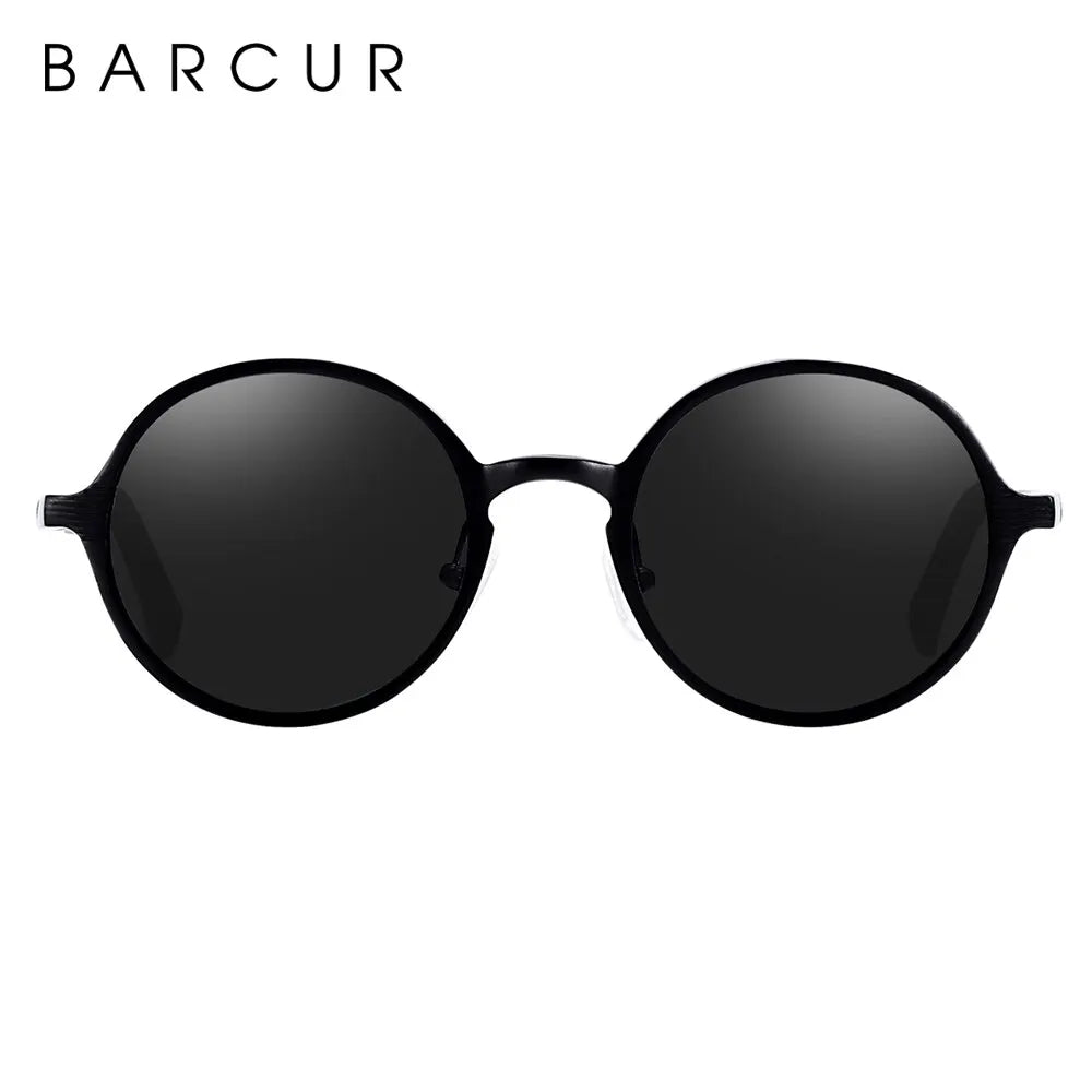 Sonnenbrille rund schwarz Retro Vintage polarisiert UV400 Herren Damen