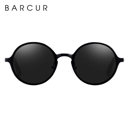 Sonnenbrille rund schwarz Retro Vintage polarisiert UV400 Herren Damen