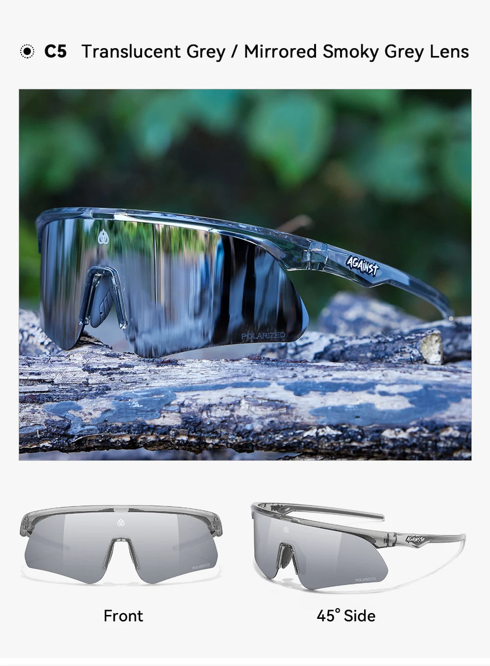 Sonnenbrille MTB Radfahren TR90 polarisiert rutschfest Bügel Unisex