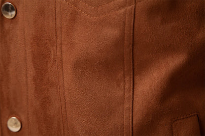 Herbst Winter Wildleder Lederjacke
