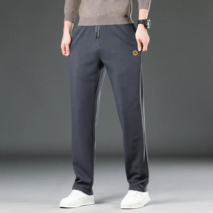 Herren Freizeit Hose aus dicker Nachahmung Baumwolle mit elastischen Taschen