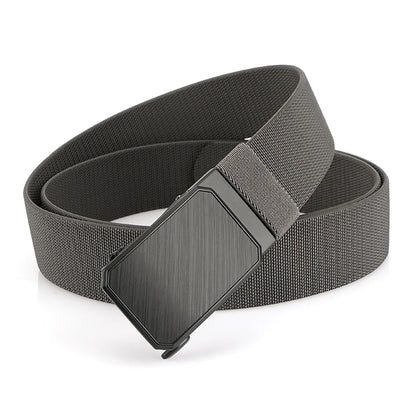 Herren-Gürtel Elastisch mit verstellbarer Passform und Automatische Schnalle aus Nylon 38 Mm Breite