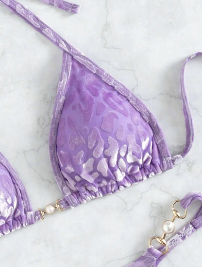 Blumiger, sexy Bikini-Set für Damen – ideal für Strand und Pool