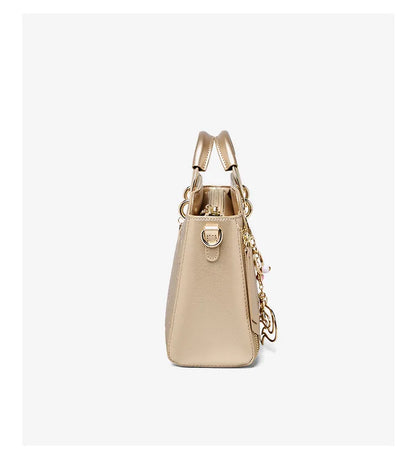 Damen Schultertasche Aus Rindsleder Mit Elegantem Design