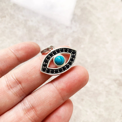 Damen-Charm Türkis Auge Nazar Vintage aus Sterlingsilber