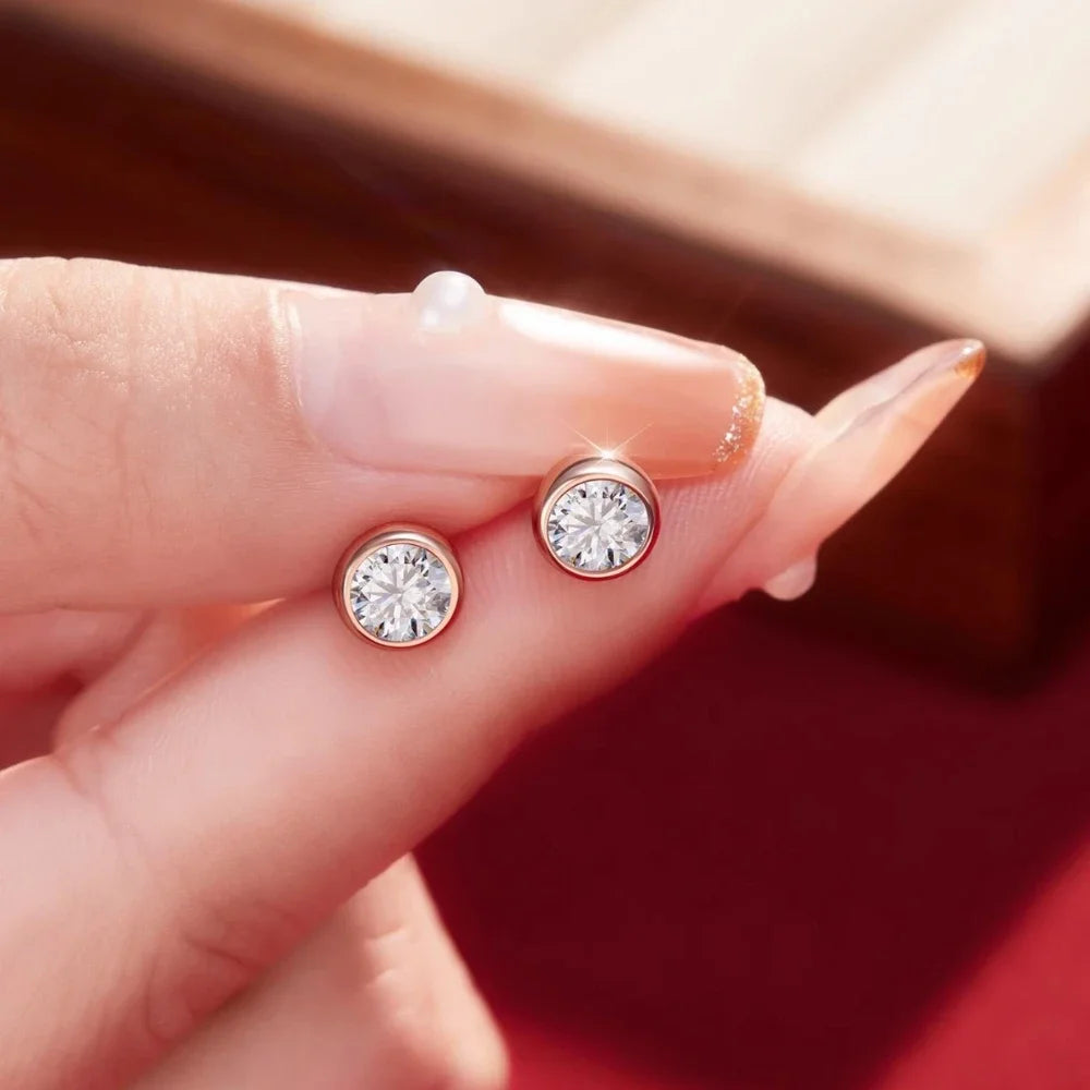 Damen-Schmuckset Halskette Ohrringe und Ring mit Moissanit