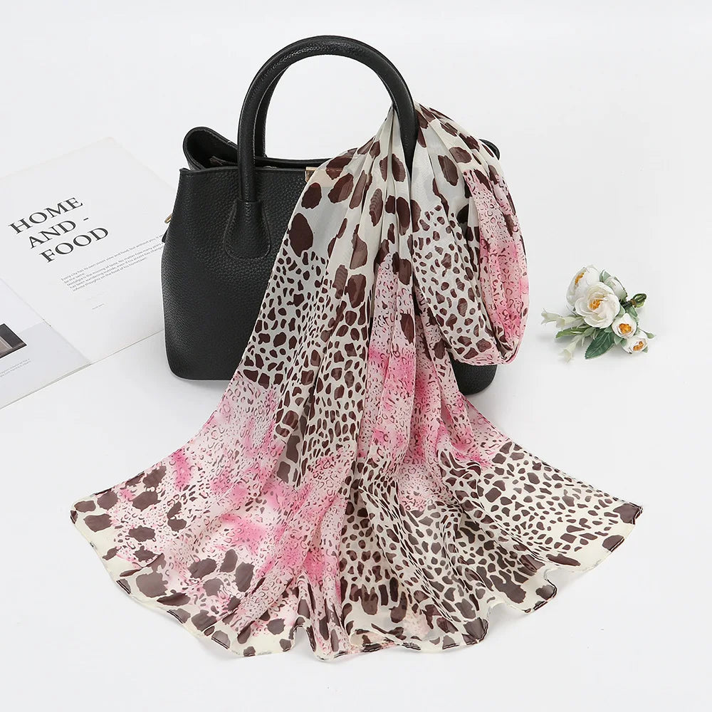 Damen Chiffon Hijab Schal gepunktet Strand Sommer Pareo Bandana muslimisch