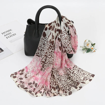 Damen Chiffon Hijab Schal gepunktet Strand Sommer Pareo Bandana muslimisch