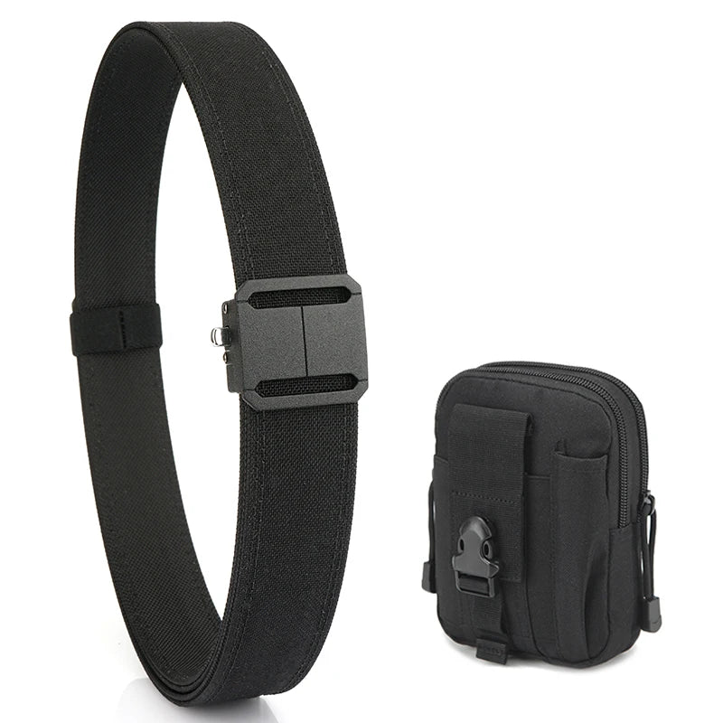 Herren-Taktischer Gürtel mit automatischem Schnallenverschluss aus Nylon Outdoor und Alltag
