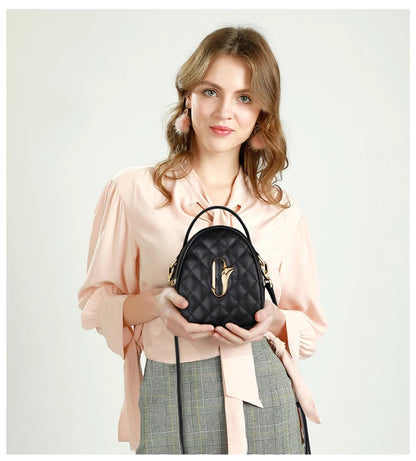 Damen Umhängetasche aus Leder kleine Mini Crossbody-Tasche