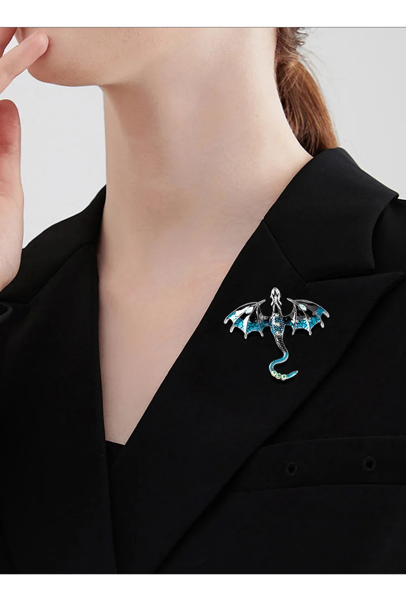 Brosche Drache Emaille Tier Casual Schnalle Party Corsage Unisex