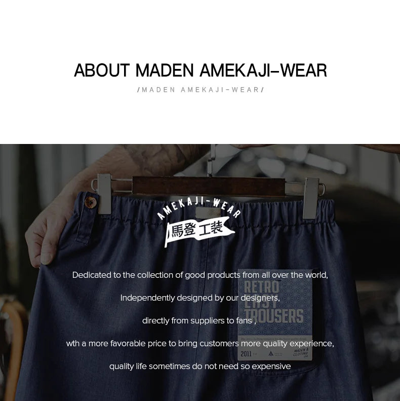 Herren Shorts im Retro-Stil aus gewaschenem Denim mit elastischem Bund und Kordelzug