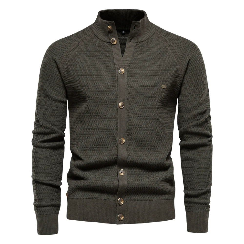 Herren Strickjacke aus Baumwolle im hochwertigen Design für die Wintermode