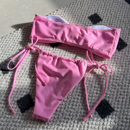 Blumiger Push-Up-Bikini im brasilianischen Stil für Damen – ideal für Strand und Pool