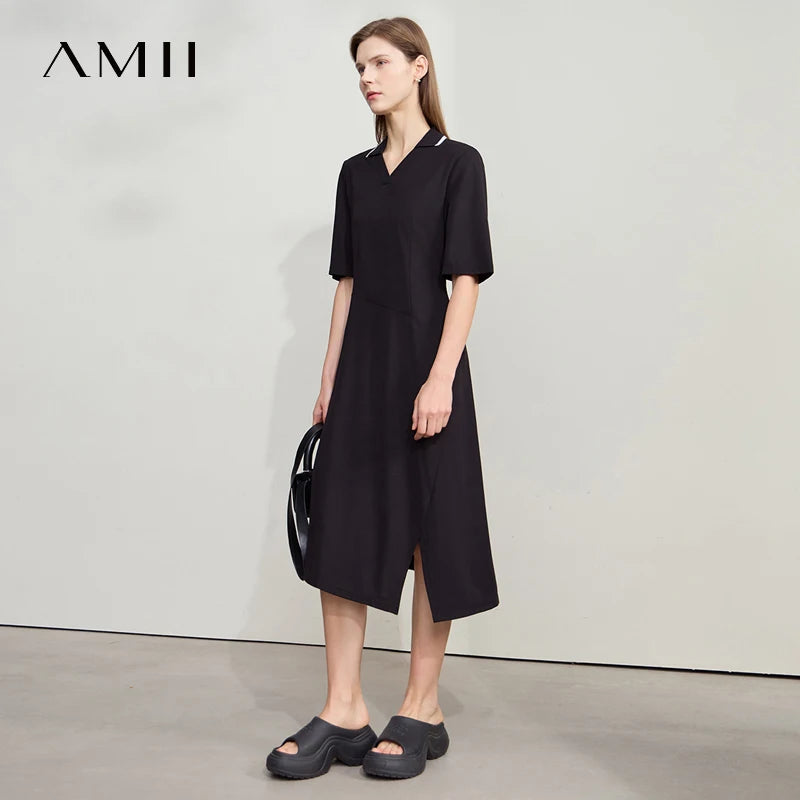Stylisches Tailliertes Damen Strickkleid V Ausschnitt Büro