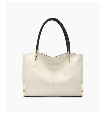 Damen Schultertasche Elegant aus Spaltleder mit Großem Fassungsvermögen