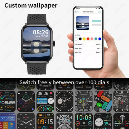 LIGE Neue Outdoor-Sport GPS Smart Uhr Männer 1,83 "HD Bildschirm Machen Erhalten Telefon Anrufe Gesundheit IP68 Wasserdicht Mann smartwatch 2025