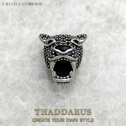 Damen-Charm-Anhänger Leopard Panther Rebel aus Sterlingsilber