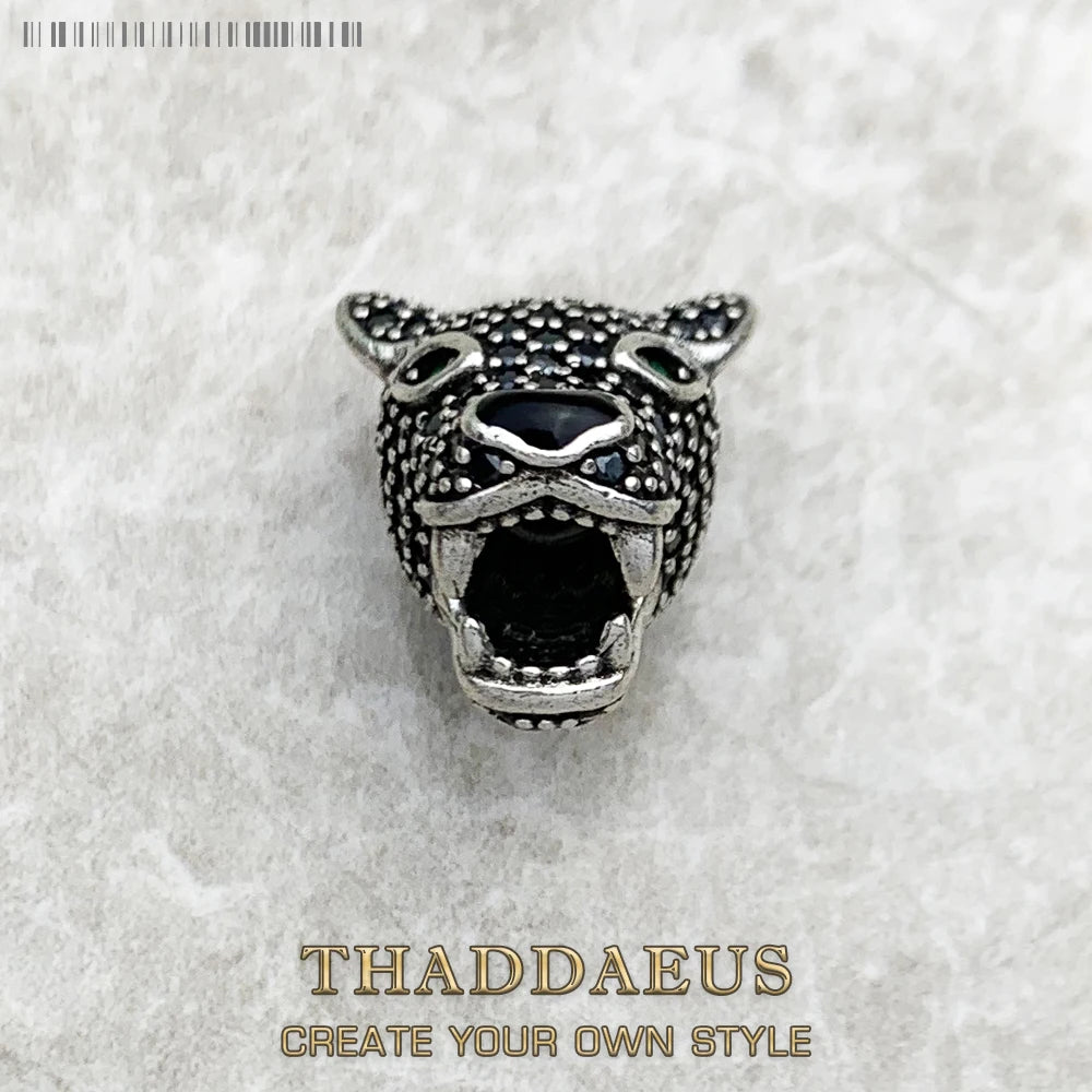 Damen-Charm-Anhänger Leopard Panther Rebel II aus Sterlingsilber
