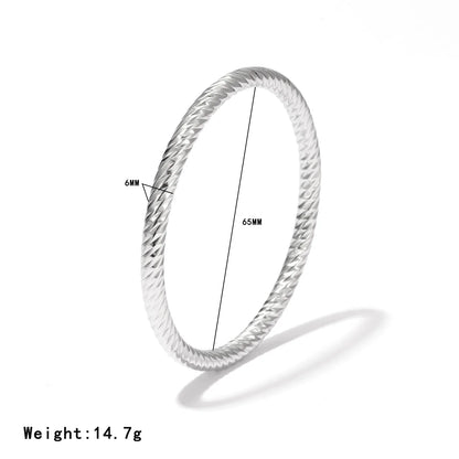 Damen-Armreif rund 65mm aus Edelstahl