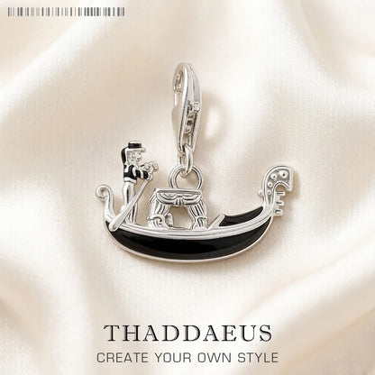 Damen-Charm-Anhänger Venedig Gondel romantisch aus Sterlingsilber