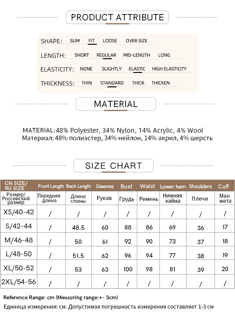 Produkt-Infografik: Material- und Größentabelle für Langarm-T-Shirt