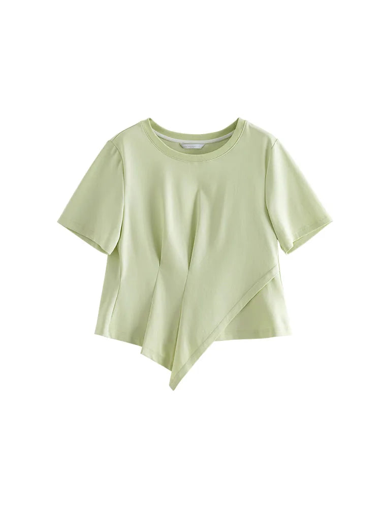 Leichte Sommerbluse mit langen Ärmeln und Streifenmuster in Grün und Rosa – aus Lyocell und Ramie gefertigt