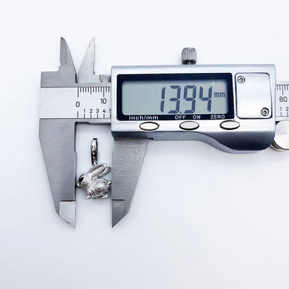 Damen-Charm-Anhänger Kaninchen süß authentisch DIY aus Sterlingsilber