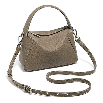 Damen Handtasche aus Rindsleder mit Crossbody-Tasche im Minimalistischen Stil