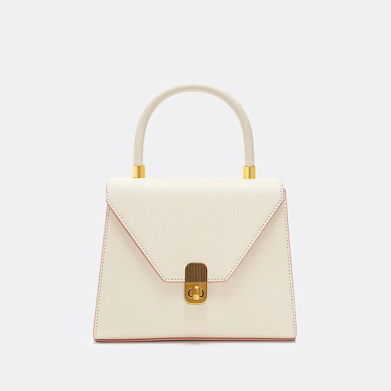 Spaltleder Damen-Handtasche | Unifarbenes Alltagsmodell