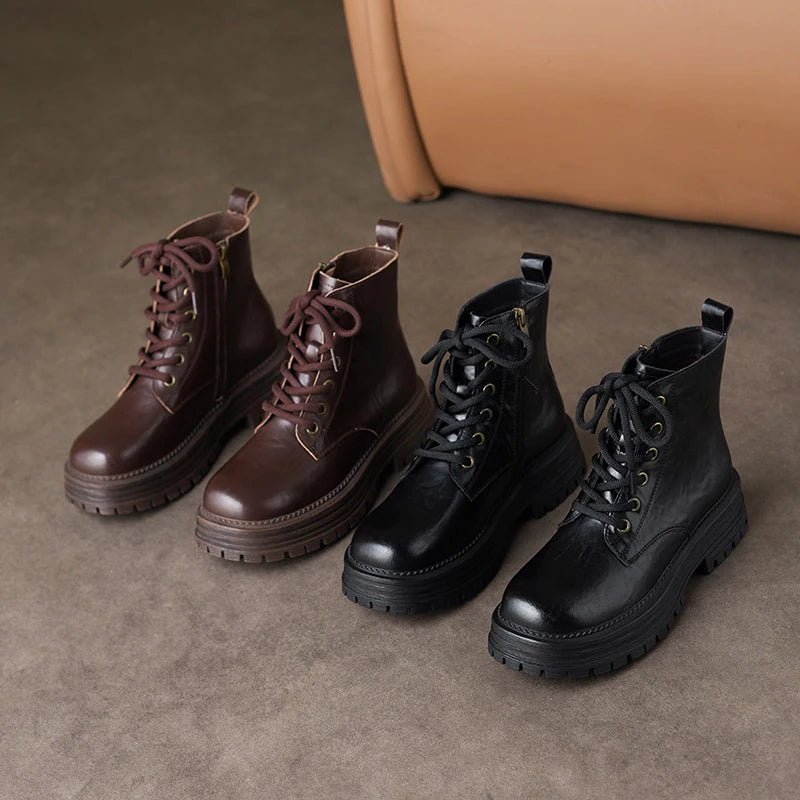 AIYUQI Women's Ankle Boots 2025 New Anti-slip Desert Short Boots Women Winter Platform British Style Women's Booties