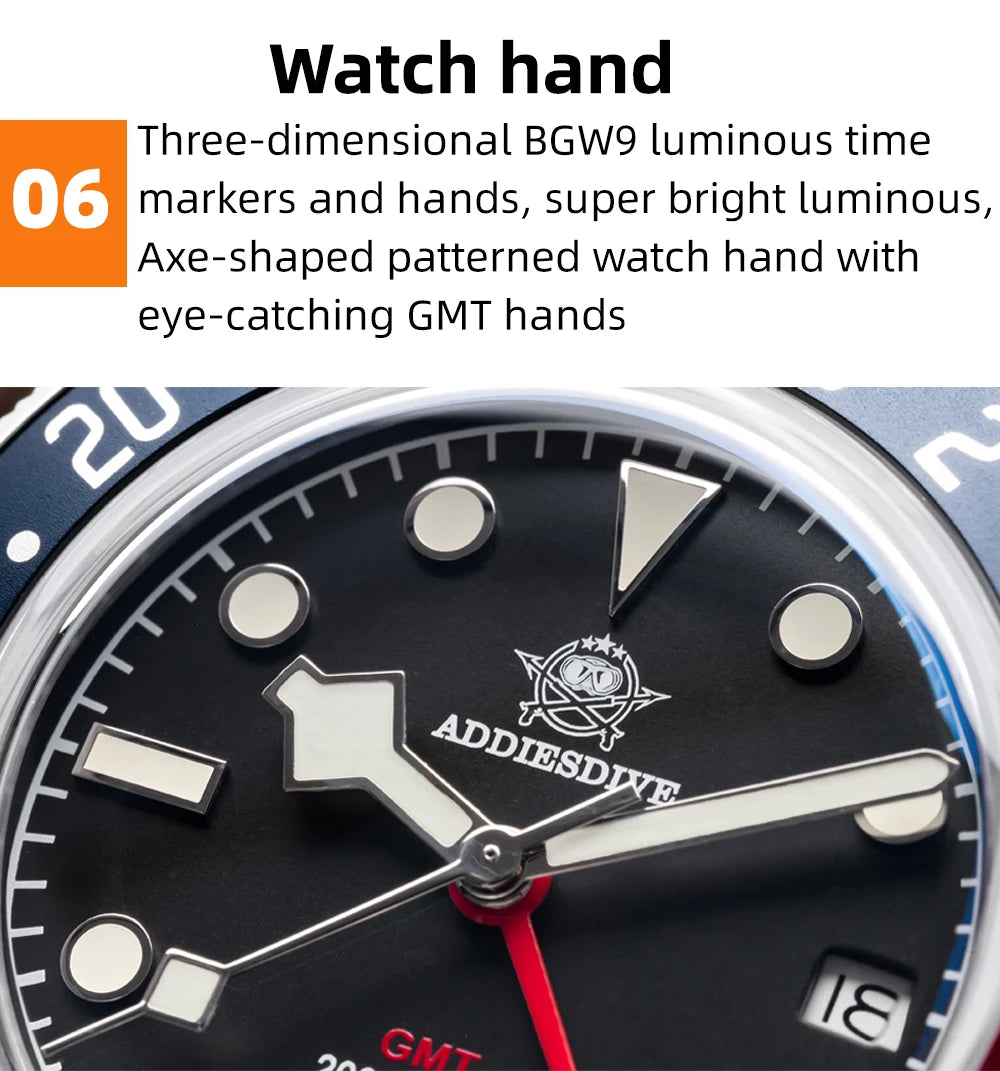 Herren-GMT-Quarzuhr mit Ronda-Werk und Nylonarmband