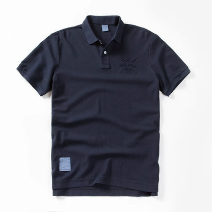 Sommer Herren Polos hirts Baumwoll hemden Kurzarm Brief bestickt Emblem einfaches Hemd für männliche Größe M-3XL bp13202