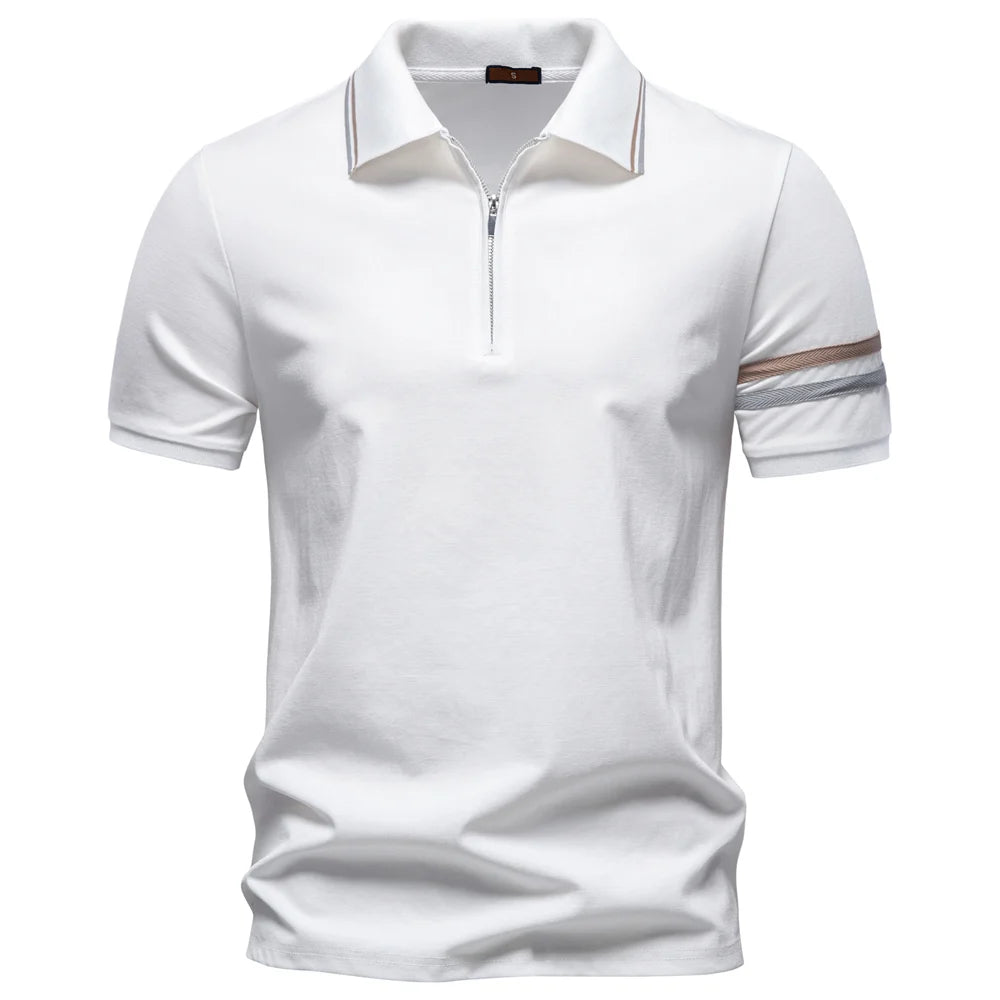 Herren Poloshirt Atmungsaktiv Und Leicht Mit Halbzipp Lässiges Sommer Shirt