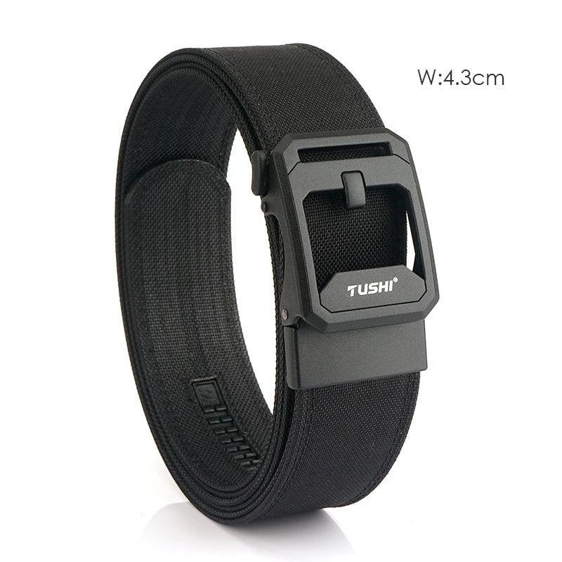 Unisex-Taktischer Gürtel aus 1100D Nylon Breite 4,3 cm mit Metall-Automatik-Schnalle für Militär IPSC Jagd