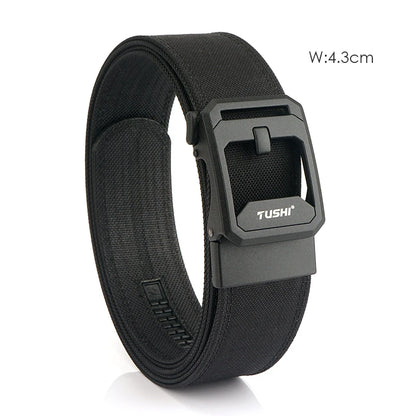 Unisex-Taktischer Gürtel aus 1100D Nylon Breite 4,3 cm mit Metall-Automatik-Schnalle für Militär IPSC Jagd