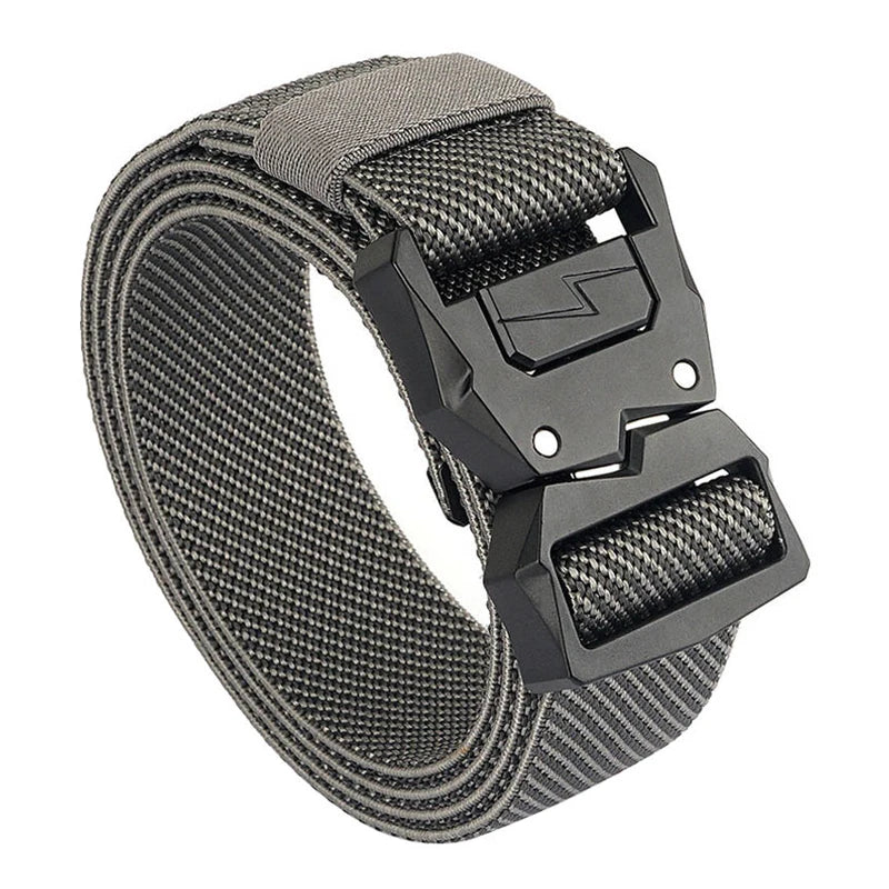 Herren-Gürtel Elastisch Mit Schnellverschluss Metall-Schnalle Verstellbar 110-140 cm