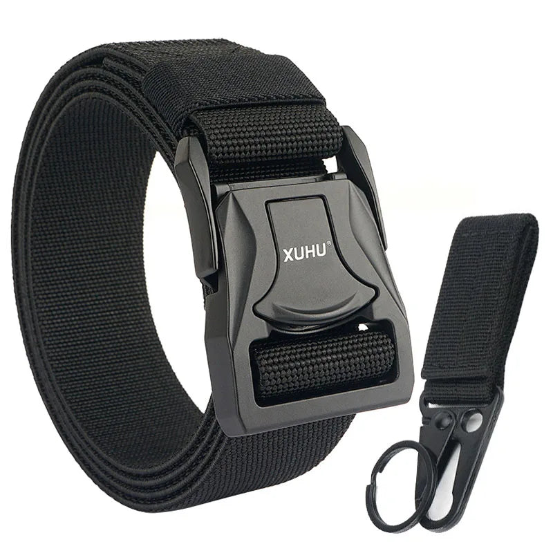 VATLY Elastik-Gürtel Herren 3,8 cm Zink-Schnellverschluss Tactical Outdoor