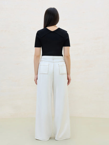 Weites Damen-Shirt mit Buchstaben-Print und langen Ärmeln – ideal für den Frühling und vielseitig kombinierbar.
