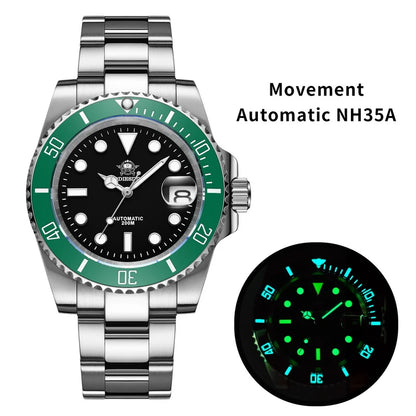 Herren-Taucheruhr mit Keramikluenette und NH35-Automatikwerk