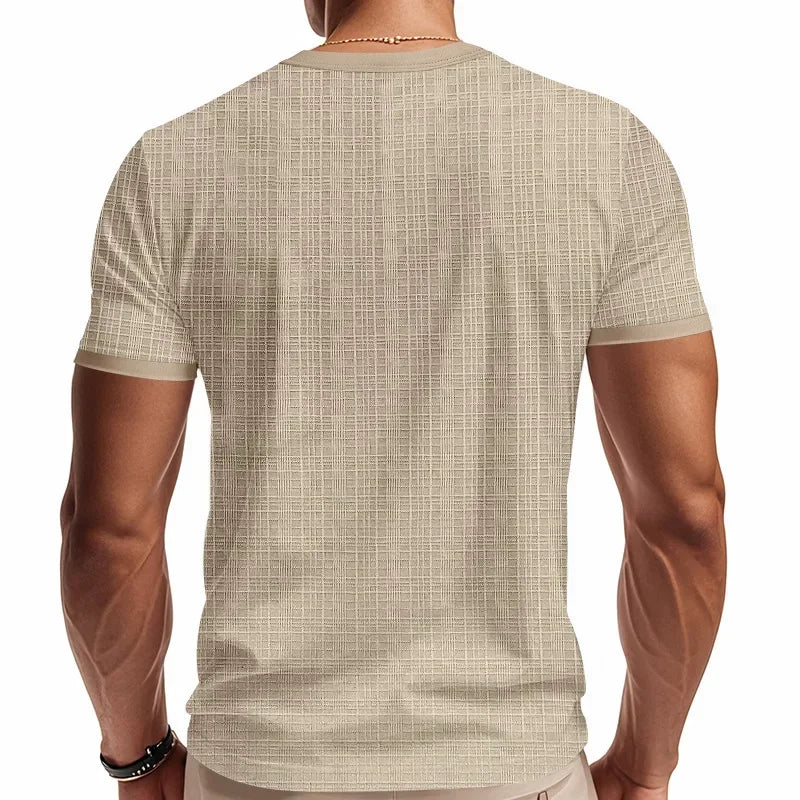 Leichtes, atmungsaktives Herren-Mesh-Shirt für Partys und Nachtclubs – europäischer und amerikanischer Stil