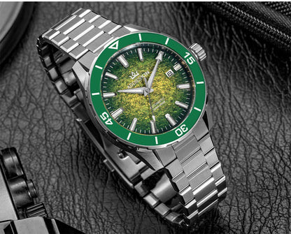 Herren-Taucheruhr mit Miyota-9015-Automatikwerk und Saphirglas