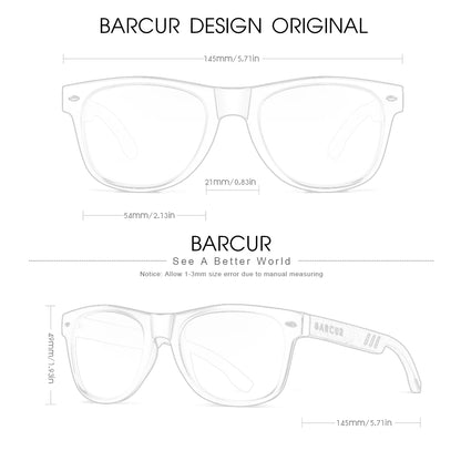 Sonnenbrille Holz Walnuss polarisiert UVA/B Schutz leicht Herren